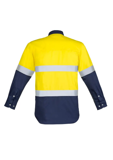Picture of Syzmik, Mens Hi Vis Spliced Industrial Shirt - Hoop Taped